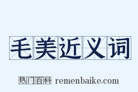 毛美近义词是什么意思的图片